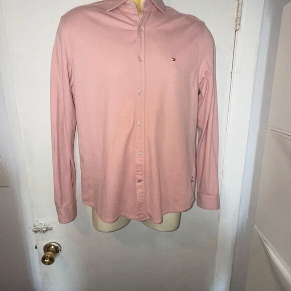 Tommy Hilfiger Other - TOMMY HILFIGER Pink Slim Fit Long Sleeve Button up Pique Shirt-M